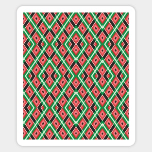 Red buffalo check-plaid-tartan pattern Sticker